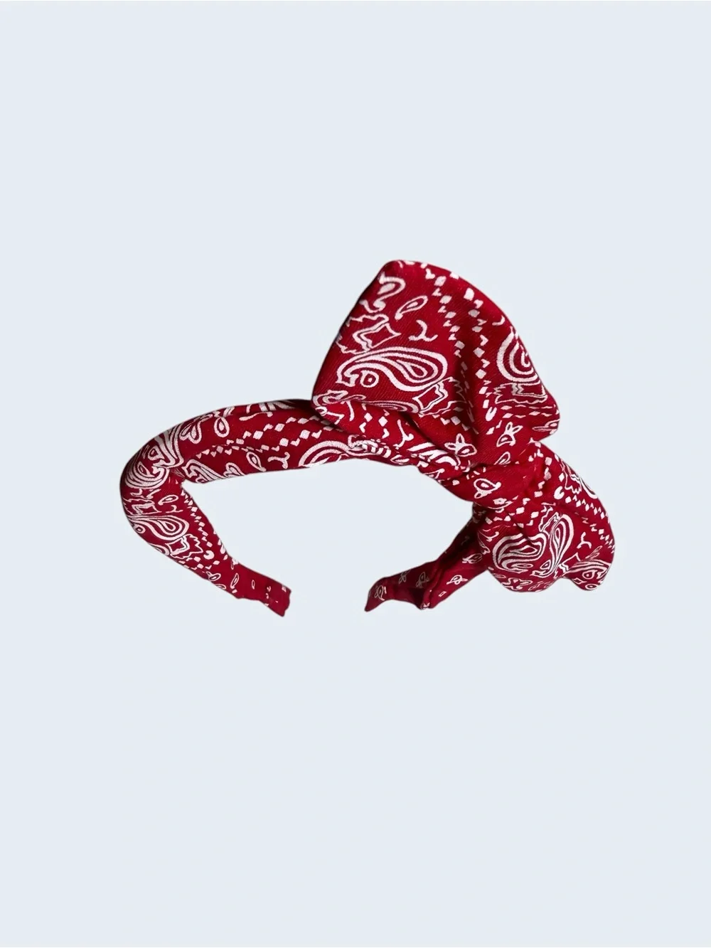 Red Bandana Knot Headband NWOT
